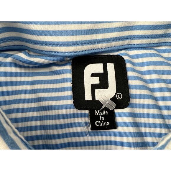 Footjoy Polo Shirt Adult Large Striped Short Sleeve Golf Golfing Casual Men's - Picture 13 of 15